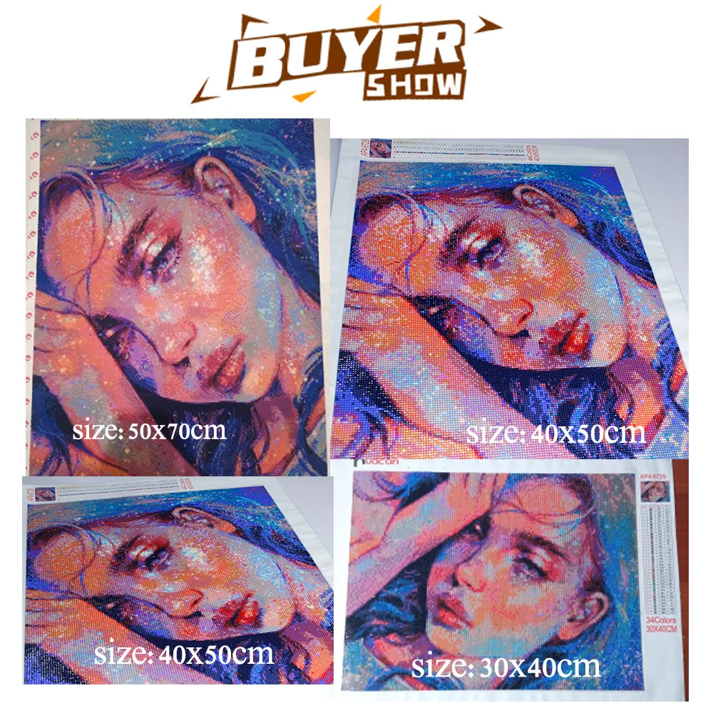 Huacan Diy Diamond Painting Girl Fantasy Full Square/Round Diamond Mosaic Embroidery Woman Portrait Home Decor diamond painting