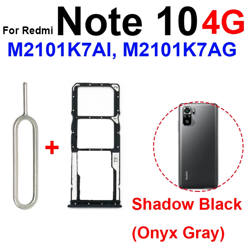 Sim Card Tray For Xiaomi Redmi Note 10 Note 10S Note 10 Pro 4G 5G
