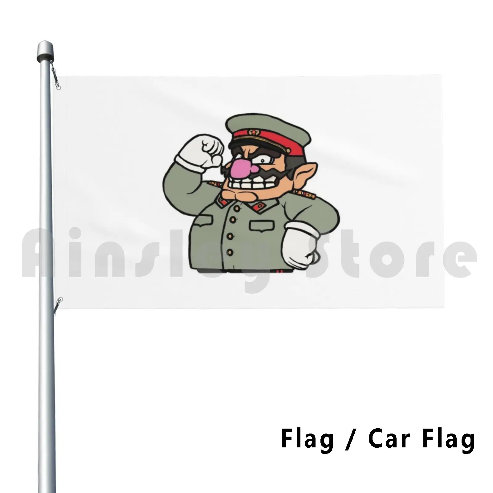 Wario Stalin Outdoor Decor Flag Car Flag Wario Stalin Super Ussr Soviet Union Wah
