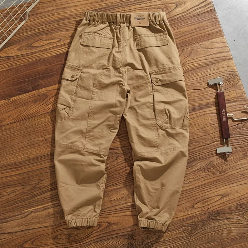 Men's Casual Pants Multi-pocket Overalls American Loose Three-dimensional Cut High Street Leg