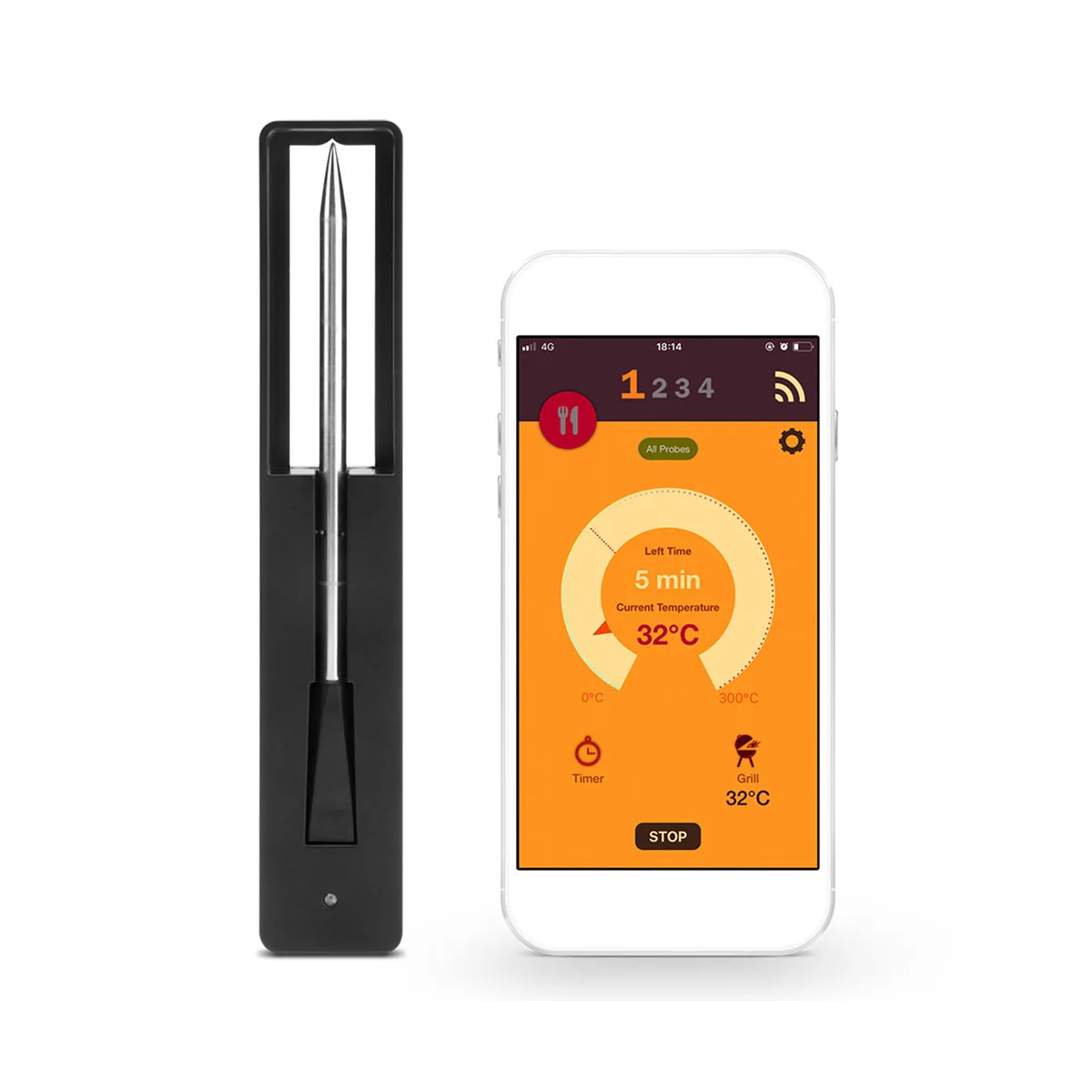 

Meat Food Thermometer Wireless Digital Bluetooth Barbecue Accessories for Oven BBQ Kitchen Cooking
