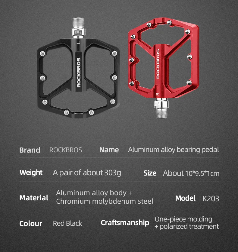 Bike Pedals Aluminum Alloy Anti-slip One-Piece Ultralight Sealed Bearing Cycling