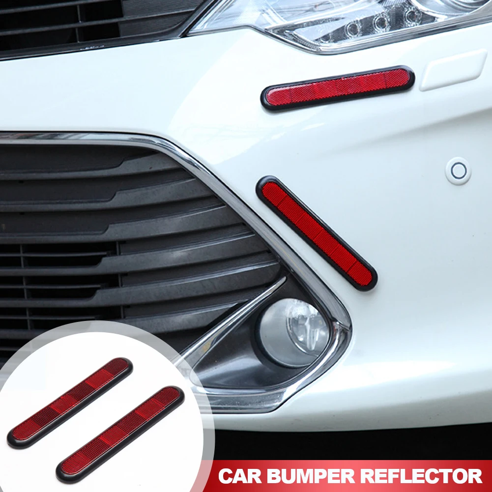 

2X Reflective Car Bumper Reflector Motorcycle Front Fork Reflector Sticker Warning Reflectorized Sign Motorcycle Car Decoration