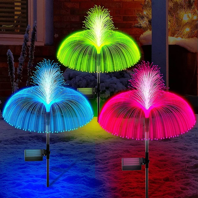 Luz Led de medusas de 7 colores, luces solares para jardín, reflector de  fibra óptica impermeable para exteriores, decoración de camino de Patio,  lámpara de calle - AliExpress