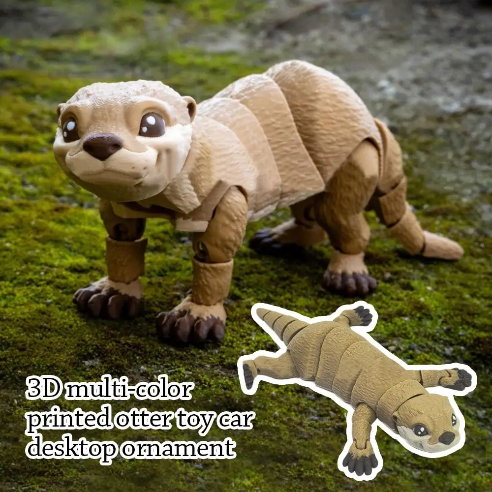 Cute Otter Cartoon Toy with Movable Limbs - Creative and Novelty Decoration Gift