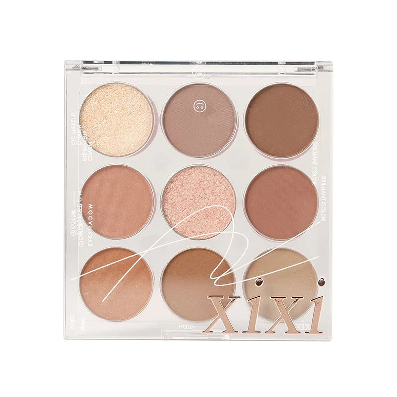 

Nine-Color Eye Shadow Plate Milk Tea Earth Color Shimmer Matte Shimmering Powder Sequins Student Party Parity