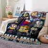 3D Printed Cartoon Cute Big Eyes A-Minions Blanket Soft and Comfortable Children's Nap Blanket Portable Travel Blanket 4