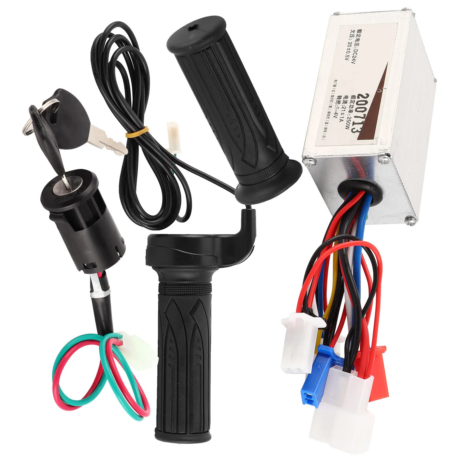 Electric Scooter Speed Controller Set 24V 250W with Throttle Twist Grip Lock