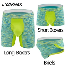 

Men's Long Boxer Shorts Brand Underwear Men Comfortable Male Slip Panties Sexy Half-Length Boxers Long Leg Homme Boxershorts