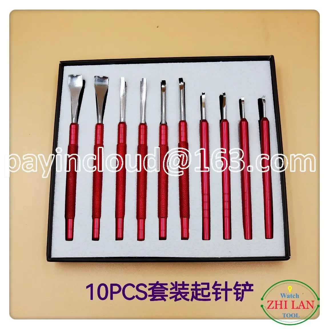 

Watch Repair Tool/10 Pieces Set Needle Shovel/Red Aluminum Handle Set Pry Needle/Needle Shovel/Pry Needle/Needle Pliers