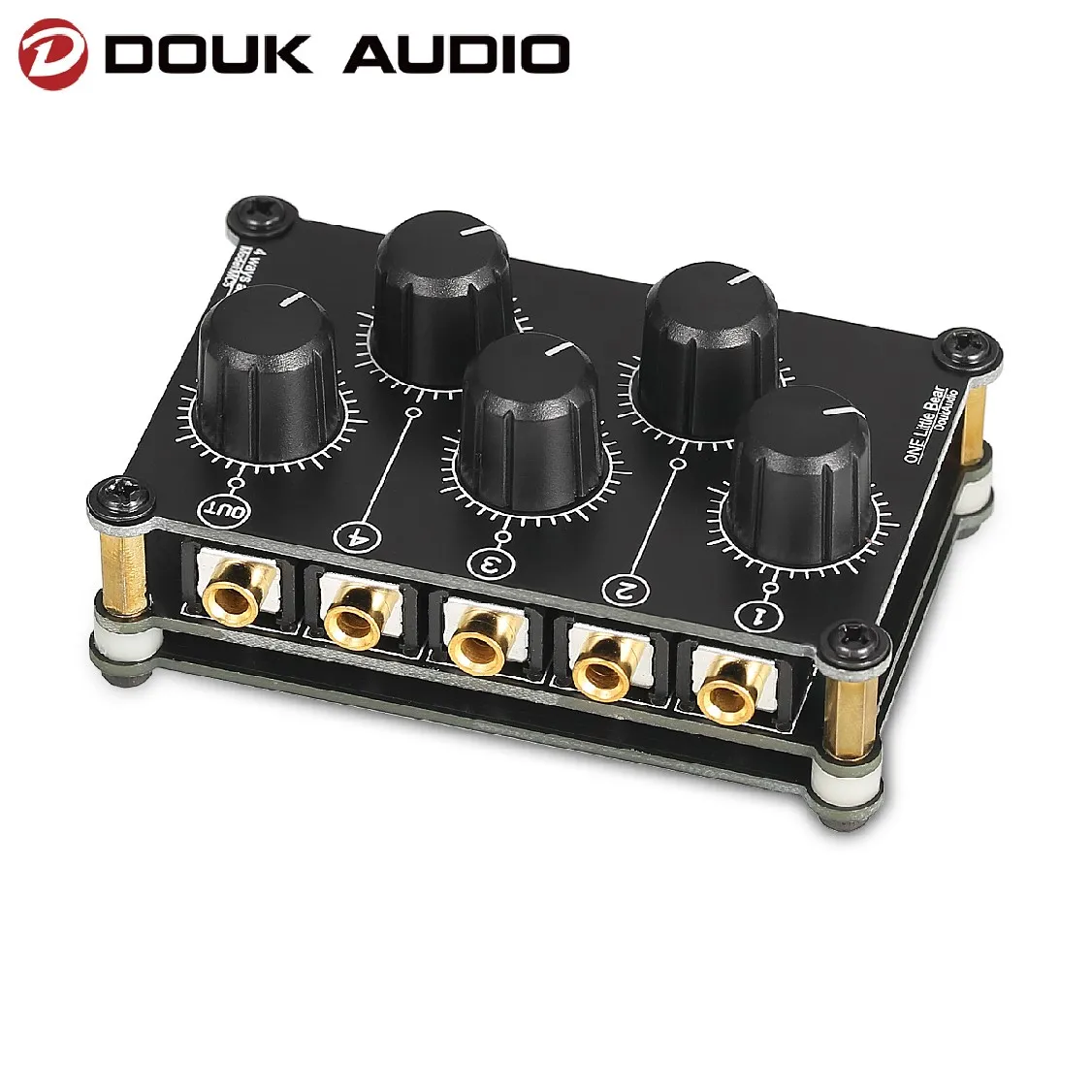Douk Audio-misturador de Áudio Estéreo Analógico Portátil Canais Mini Misturador de Linha Passiva para Gravação de Estúdio ao Vivo Console de Mixagem de Som