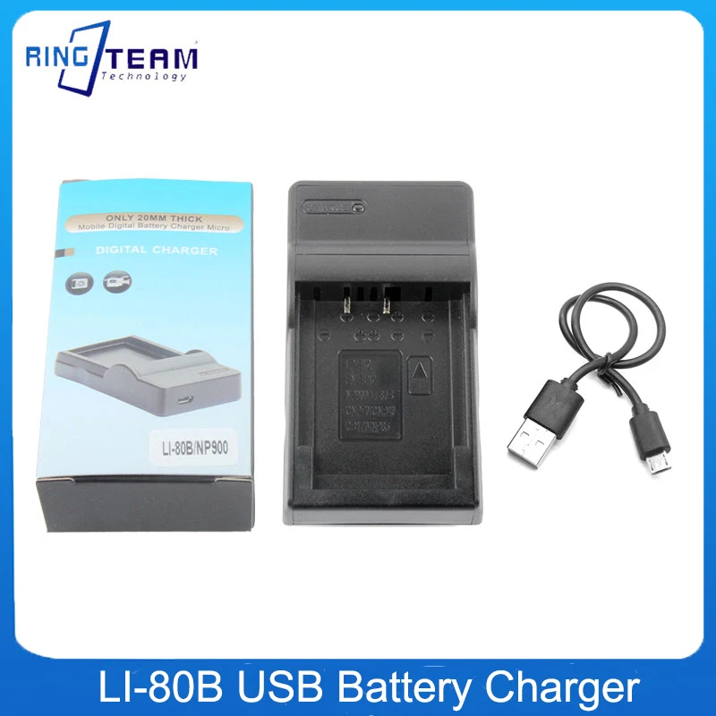 Batteria + Caricabatteria Universale Per Konica Minolta NP-900, Olympus