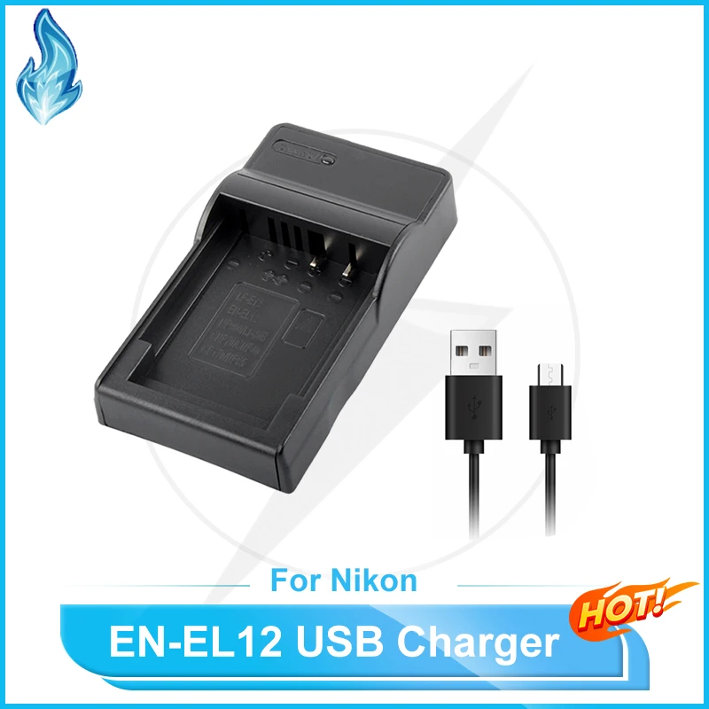 Cargador USB MH-65 para batería Nikon EN-EL12 ENEL12 compatible