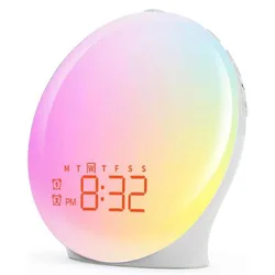 Sunrise Wake-Up Light Alarm Clock with Night Light and Natural Sounds for Sleep Aid and Relaxation (Full-screen)