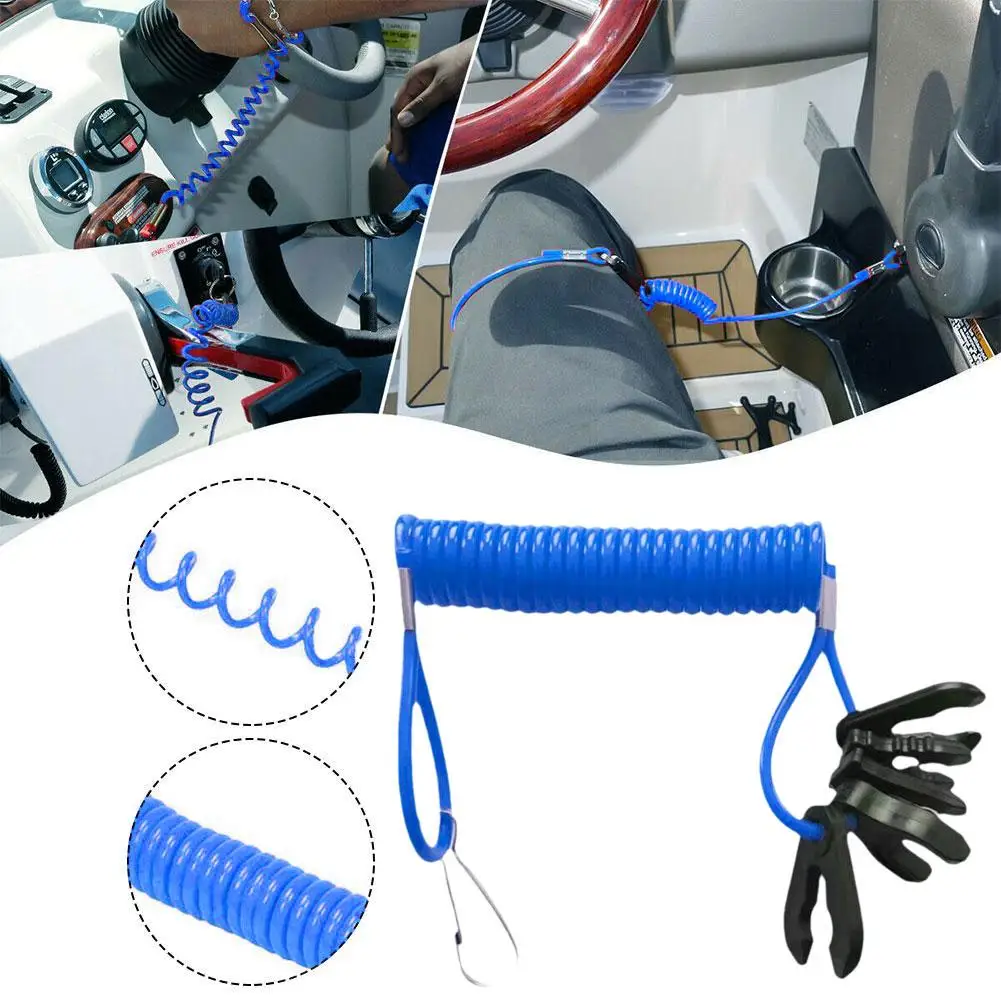 

Outboard Motor Kill Switch Lanyard - Universal, 7 Keys Keychain Style Flameout Rope Fits All Johnson, For Evinrude, For Omc P7p5