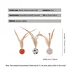 1/3Pcs New Cat Interactive Ball Toys Bouncy Balls with Feathers Indoor Cat Game Toy Feather Cat Training Catcher Pet Toy 6