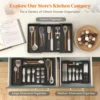 Silverware Drawer Organizer, Expandable BPA Free Utensil Tray for Kitchen, Adjustable Flatware and Cutlery Holder 5
