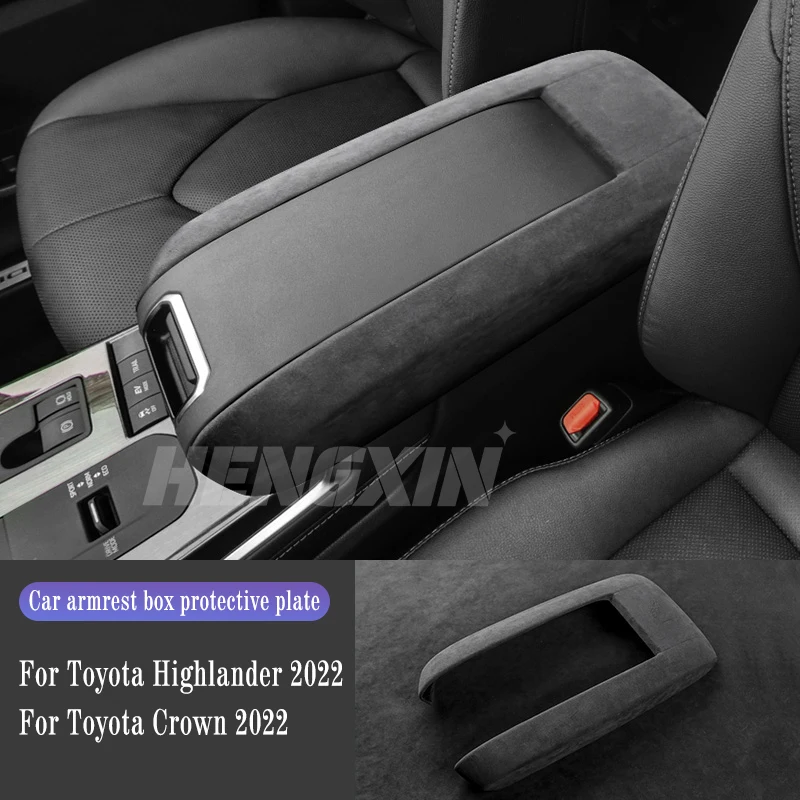 CarArmrestBoxLeatherProtectiveCoverForToyotaHighlanderCrown