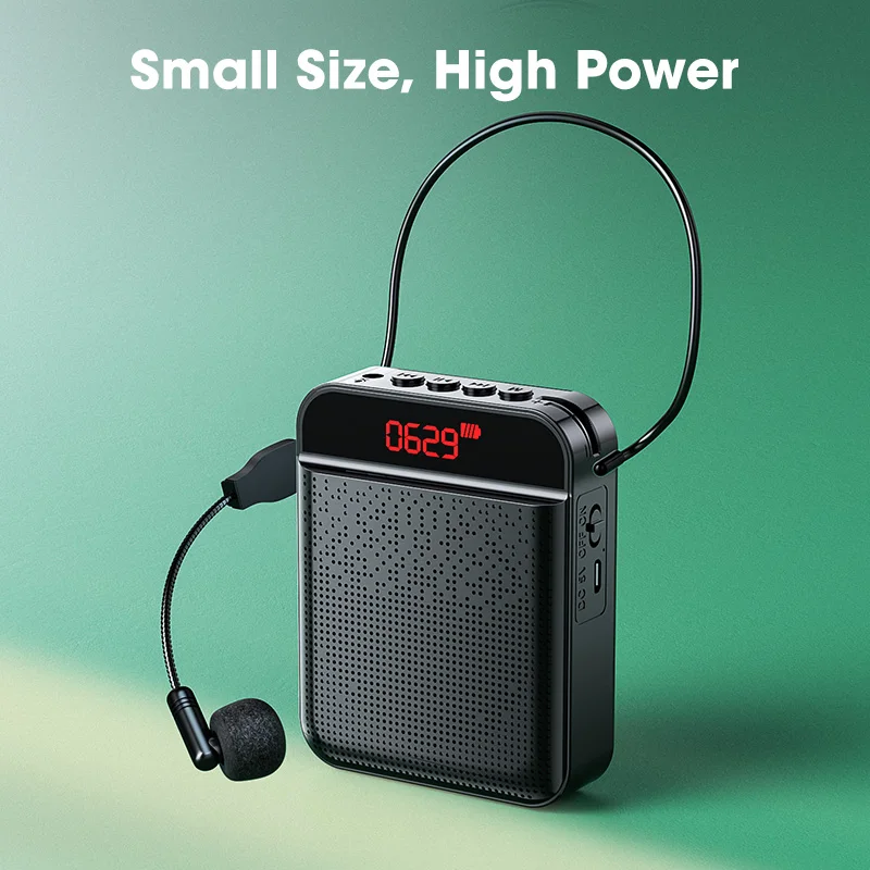 UHF Megaphone Speaker Wireless Voice Amplifier Portable Mini Audio Teacher Microphone Speaker With Mp3 Player FM Radio Recorder - ANKUX Tech Co., Ltd