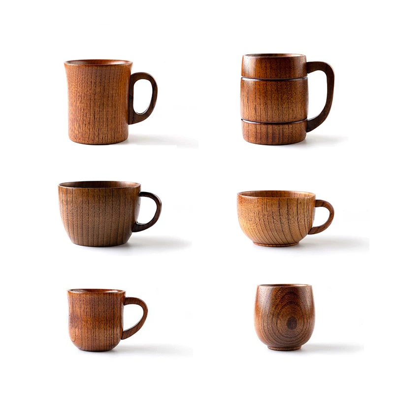 

Wooden Big Belly Cups Handmade Natural Spruce Wood Cups Beer Tea Coffee Milk Water Cup Kitchen Bar Drinkware for Kitchen