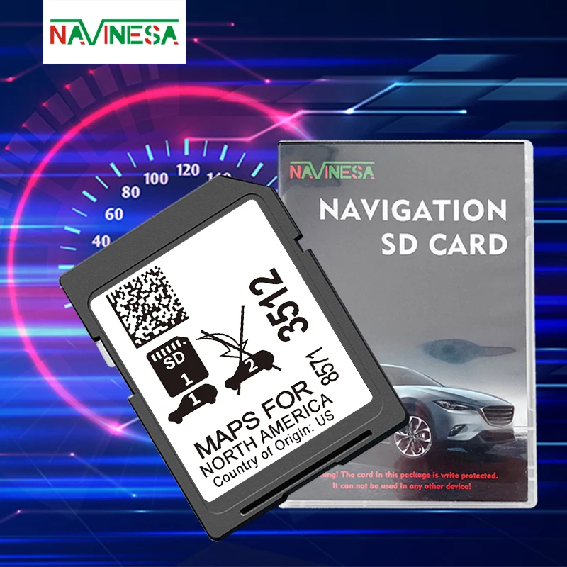 for GM 8571-3512 Sat Nav Navigation SD Card 32GB for Buick Enclave Encore Envision Car North America Map GPS Sat Nav