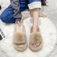 Home Furry Fur Slides Plush Slippers Fluffy Flip Flops Luxury Slip on Platform Women Fashion Shoe 2024 Zapato De Mujer Designer - Image 4