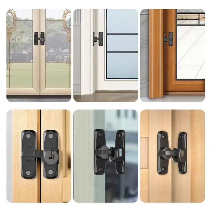 Flipping Latch Flipping Gate Latch Lock Heavy Duty Anti-theft Hardware 90/180 Swing Door For Gate Barn Garage Garden Fence