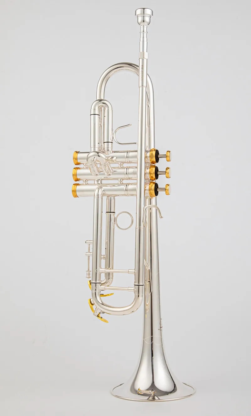 Made in Japan quality 8335 Bb Trumpet B Flat Brass Silver Plated Professional Trumpet Musical Instruments with Leather Case
