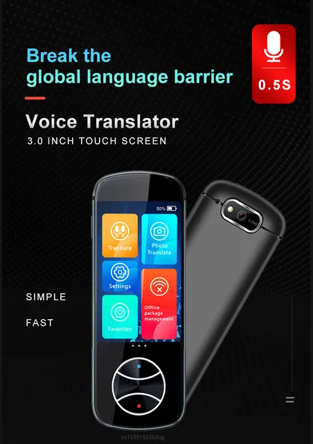 Traductor inteligente de voz instantáneo V10, compatible con 107