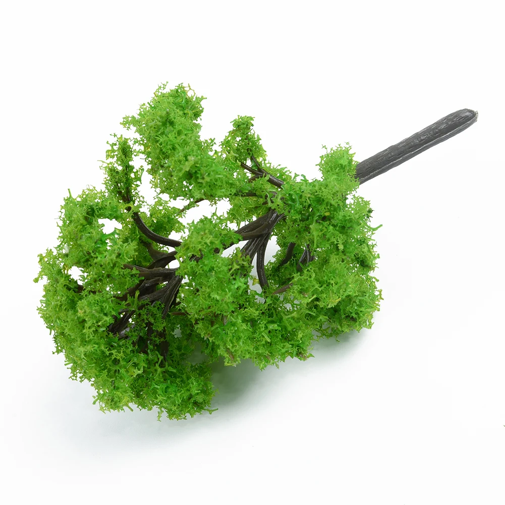 

10 шт., пластиковый зеленый пейзаж, деревья