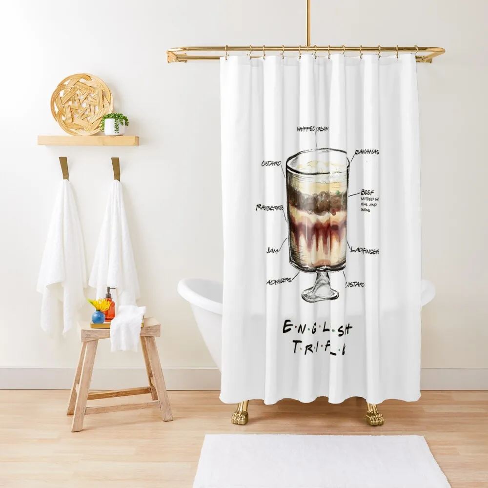 

English Trifle for your friends - 90s Failed Baking for Thanksgiving - Fandom TV Show merch Shower Curtain Bathroom Deco Curtain