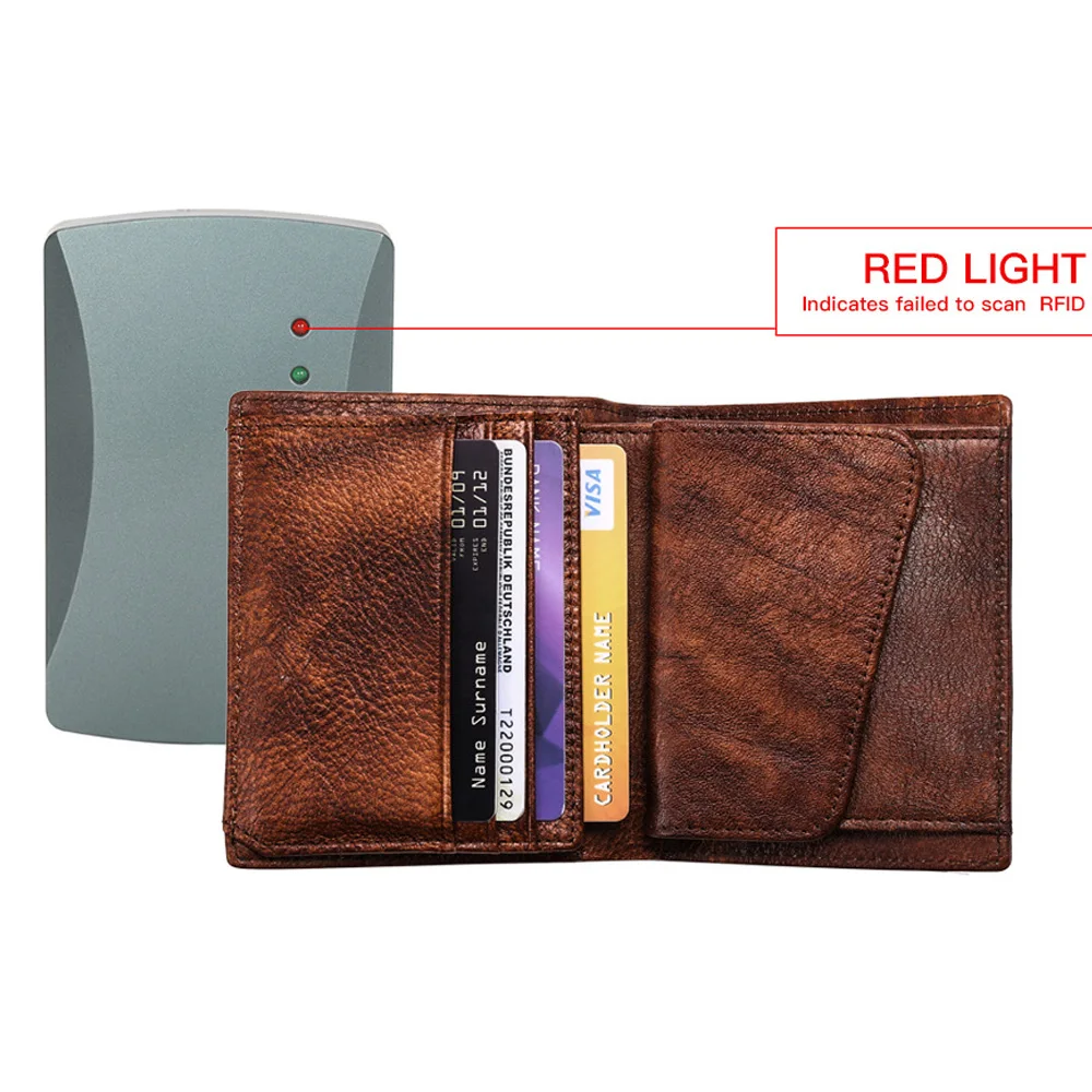 Bussiness Genuine Leather Mens Wallet with Coin Pocket Bifold Wallet for Men 6
