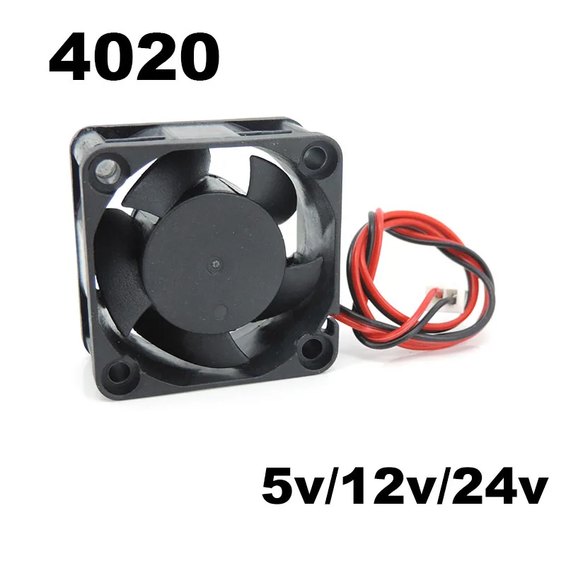 2PIN Dc 40mm 3D Printer Cooling Fan 40x40x20mm 24V 12V 5V 4020 4cm Computer Case oil Cooling Fan Heatsink cooling fan 3d printer fan