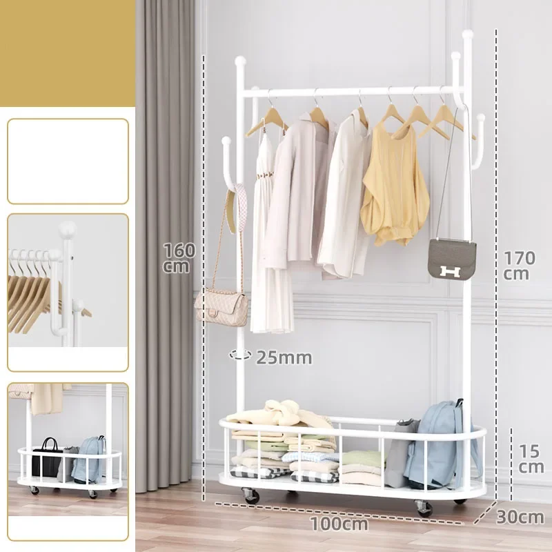 

Living Room Nordic Clothing Rack Modern Space Standing Bedroom Coat Rack Storage Holder Percheros Ropa Hallway Furniture DWH