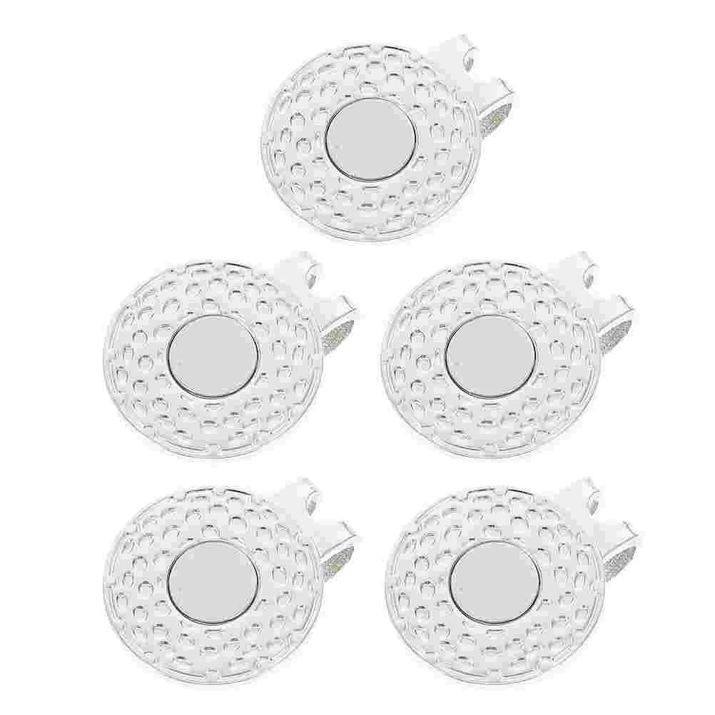 

5 Pcs Ball Mark Golf Hat Clip Balls Decorative Golfs Marker Zinc Alloy Delicate