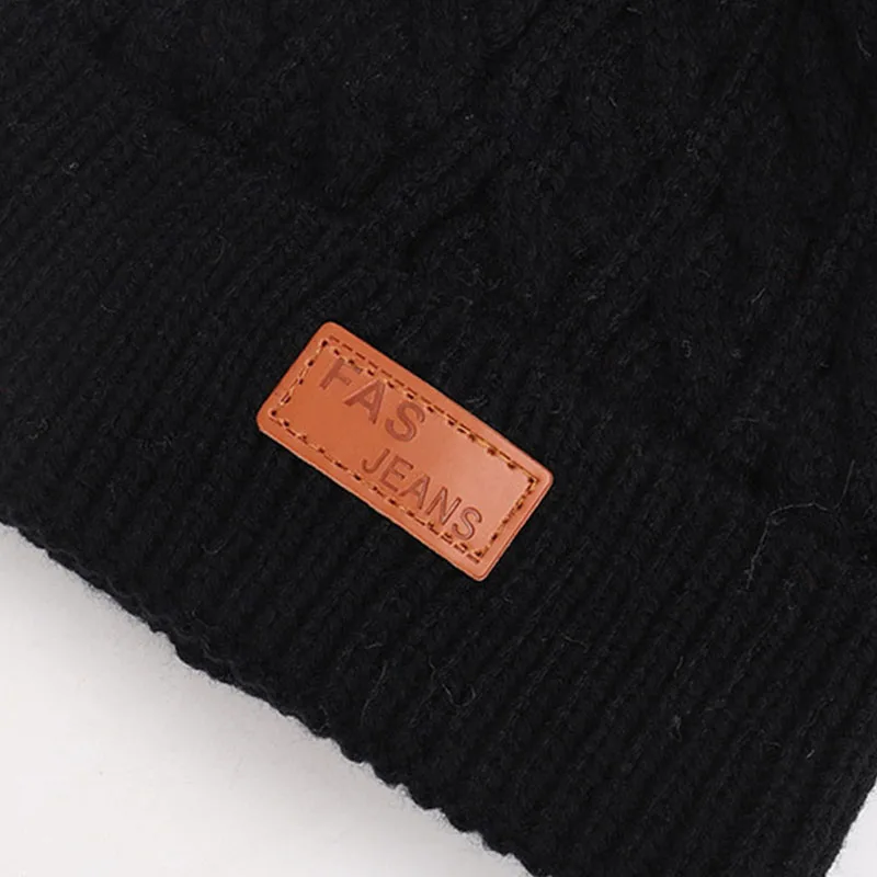 Adorable Wool Pompom Kids' Knitted Beanie - Warm Autumn/Winter Hat