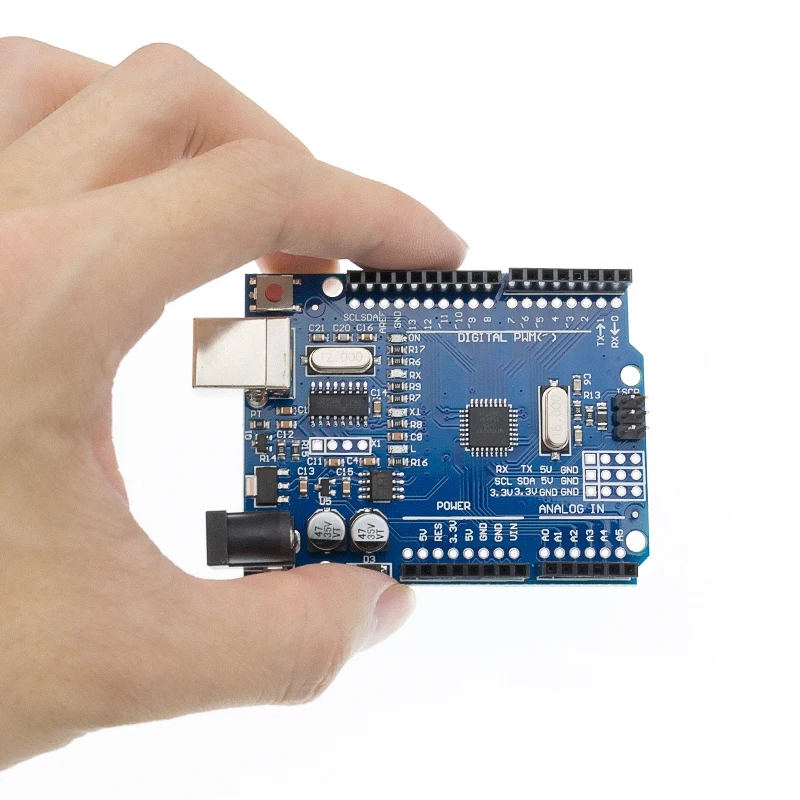 Development Board UNO R3 CH340G+MEGA328P SMD Chip 16Mhz For Arduino UNO R3 Development Board USB CABLE ATEGA328P One Set