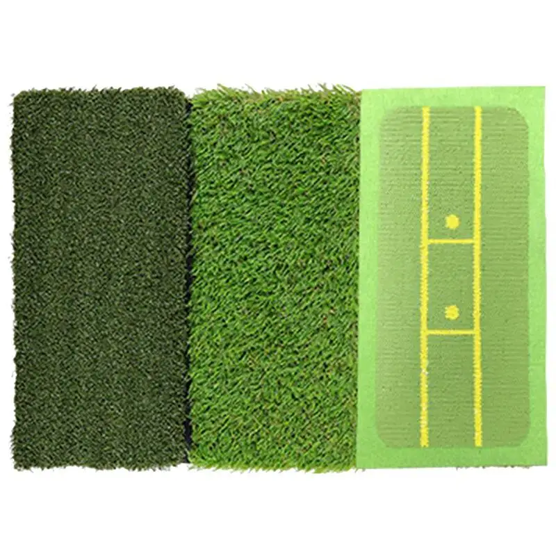 

Grass Mat For Golf Practice Detection Aid Batting Mat Club Practice Golf Practice Mat Training Aid With 3 Hitting Surfaces & Non