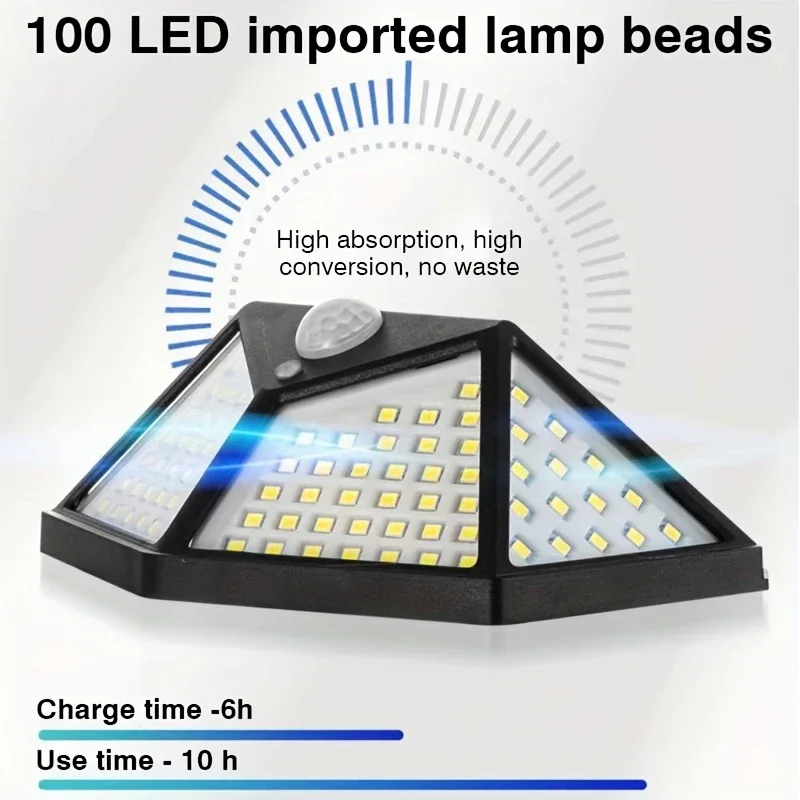led solar powered wall lamp with motion sensor high brightness led lights for outdoor and indoor use automatic brightness adjustment ideal for porch garden and home decor outdoor lighting modern wall lamp solar powered lamp 6