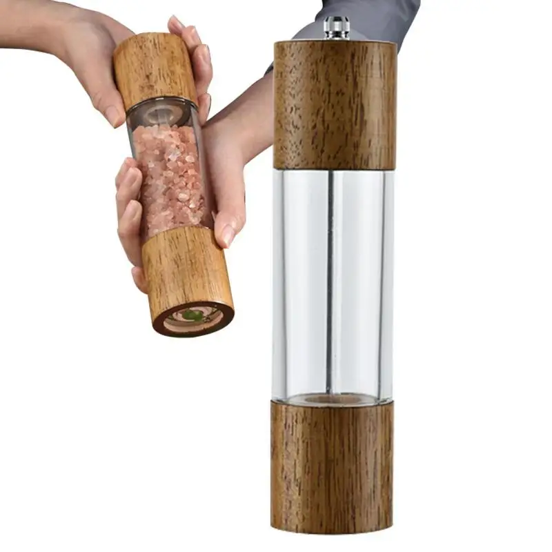 

Wooden Peppermill Grinder Manual Pepper Mills Salt Mill Salt Grinder And Pepper Mill Easily Refillable Wooden Shakers Adjustable