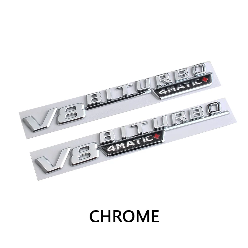 Auto Fender Emblem Abzeichen V8 BITURBO 4MATIC + Für Mercedes Benz AMG W117  W212 W213 W202 W211 W176 W210 w204 W205 GLA GLC CLS Zugang - AliExpress