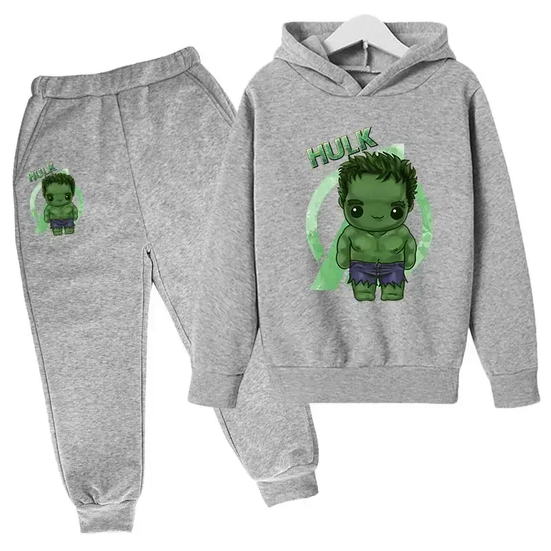 thumbnail image 1 of Nueva sudadera con capucha y pantalones de Marvel Hulk Capitán América para niños, traje de 2 piezas, ropa informal para niño y niña, sudadera, trajes deportivos para niño, 1 of 5