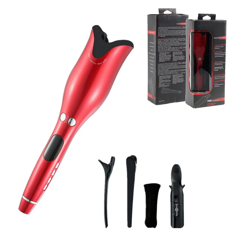 Professional Classic Auto Curling Iron Automatic Spiral Rose Shape Hair Curler Roller Infrared Lcd Lazy Curling Iron