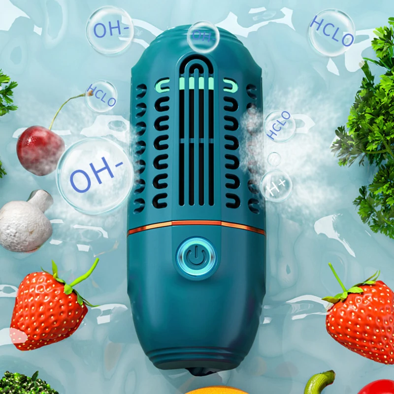 Portable Capsule Fruit Vegetable Cleaning Machine Wireless Charging Food Purifier  Vegetable Cleaner Device Kitchen Tools - AliExpress