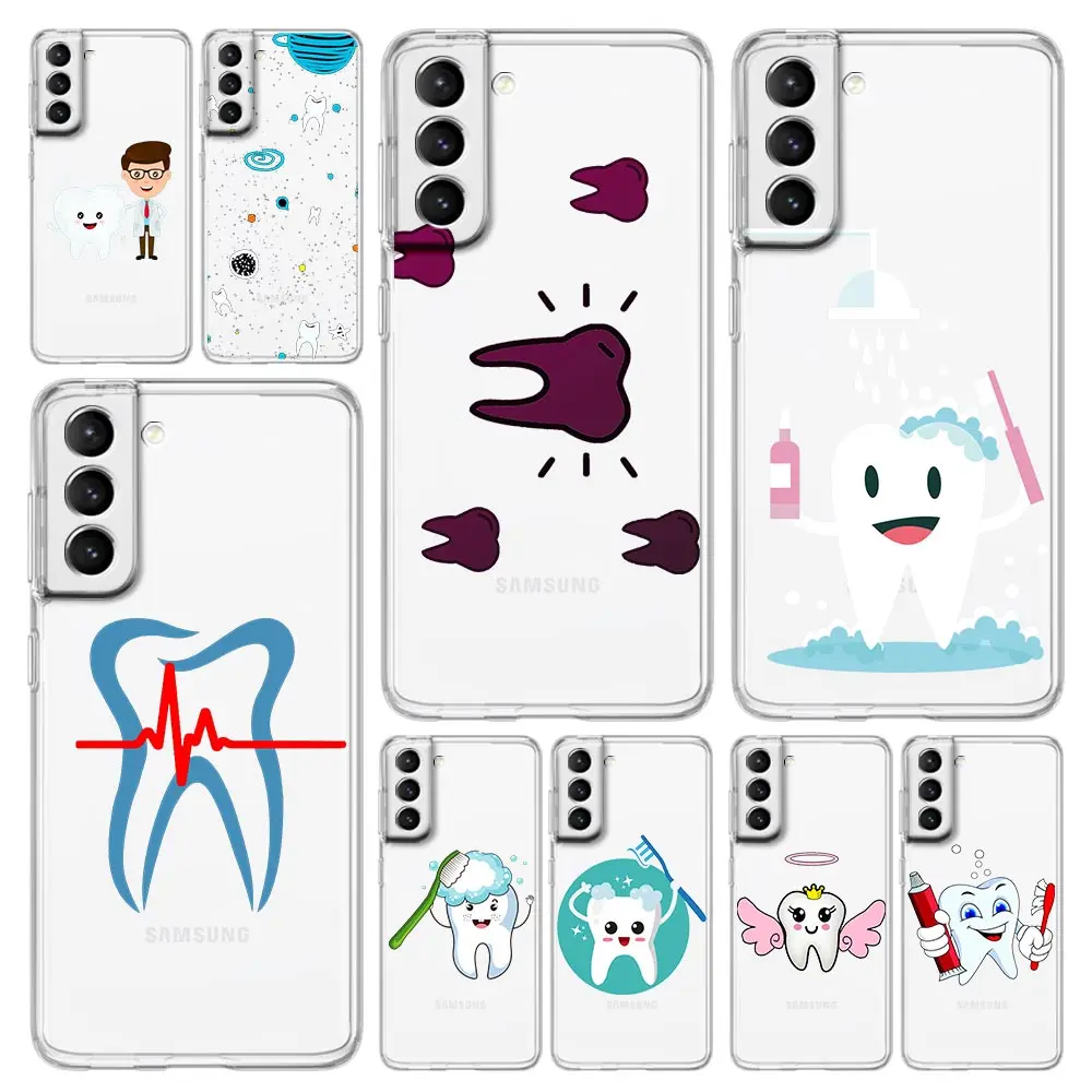 Cute Dentist Teeth Design Soft Clear Phone Case