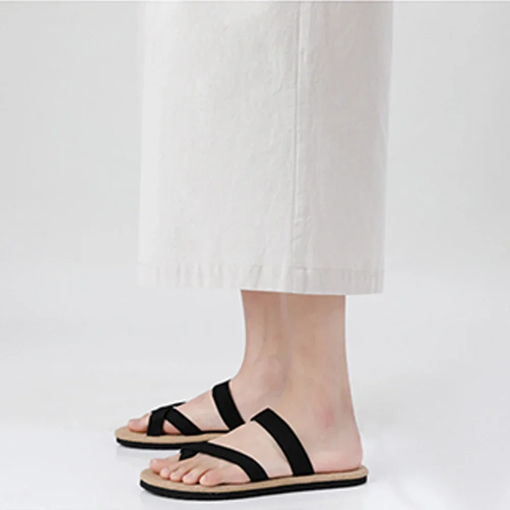 Summer Causal Men Baggy Linen Pants Loose Wide Leg Calf-Length Joggers Man Fashion Japanese Kimono Linen Breathable Trouser Pant