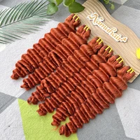 Mèches de cheveux humains vierges bruts vietnamiens 100% naturels, couleur orange, 15A Ginger Deep Wave, 1/3/4 pièces d'extensions, 100 grammes/1 mèche. 1