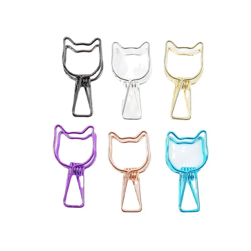 Cute Kawaii Photo Decorative Metal Quality Binder Paper Clips Desk Office Accessories School Supplies 6PCs/Set paper clips binder clips