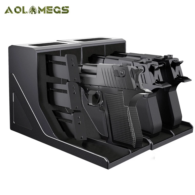 

Universal Pistol Rack Modular Handgun Rack Gun Safe Cabinet Storage Organizer Accessory Protective Holster for Handgun Black