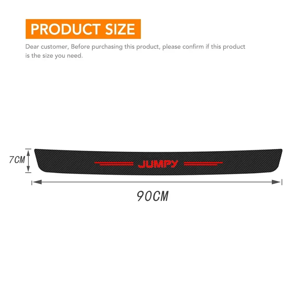 Durable Carbon Fiber Leather Car Door Sill and Trunk Protection Stickers